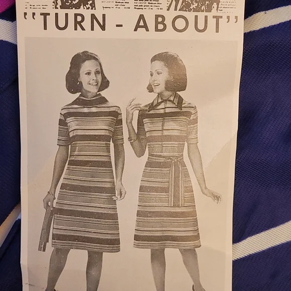 RARE NWT Vintage Deadstock 1960s "Turn-about" Mod Dress Promotions INC - Picture 13 of 17